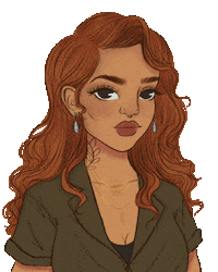 Blinking Red Hair Sticker by sanne