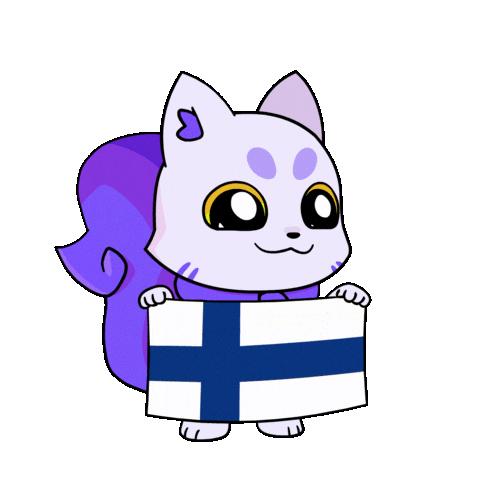 Flag Finland Sticker by Lucky Kat Studios