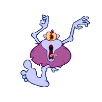 Scared Leave Me Alone Sticker by That Hominid