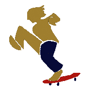 Skateboard Push Sticker by Grymt
