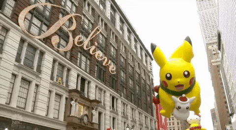 pikachu GIF by The 91st Annual Macy’s Thanksgiving Day Parade