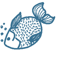 Blue Fish Sticker