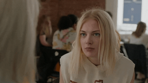 wtFOCK giphygifmaker smile no what GIF