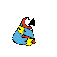 blakesseedbased happy hearts kisses parrot Sticker