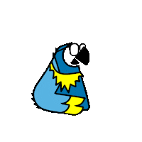 blakesseedbased cool glasses nerd parrot Sticker