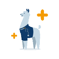 Alpaca Pflege Sticker by Curadu GmbH