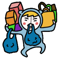 Tired Shopping Spree Sticker