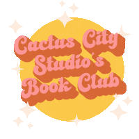 Book Club Orange Sticker by Cactus City Studio