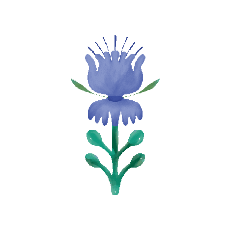 Emilia-Escalante giphygifmaker flowerpower cuteflower blueflower Sticker