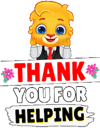 Thanks Thank You Sticker by Lucas and Friends by RV AppStudios