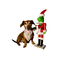 Dino Christmas Dog Sticker by Geekster Pets