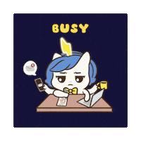 Bu Working Hard Sticker by Brave Unicorn