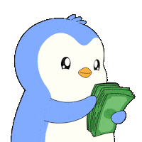 Im Rich Pay Day Sticker by Pudgy Penguins