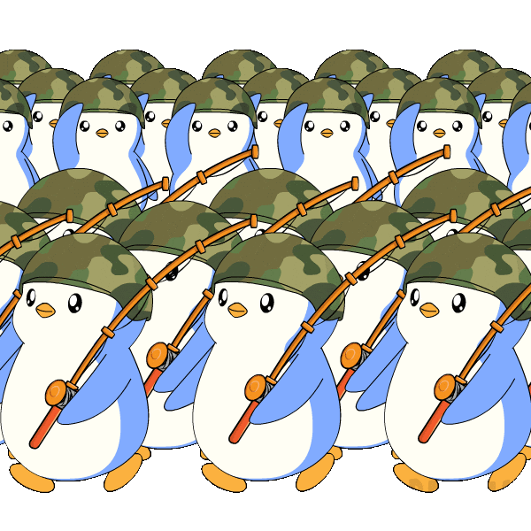Team Marching Sticker by Pudgy Penguins