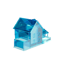 3D House Sticker