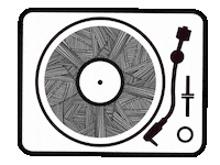 Record Player Vintage Sticker