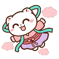 cat_ip fly sky midautumn mikan Sticker