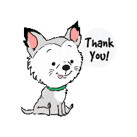 Thanks Thank You Sticker by Harley's Dream