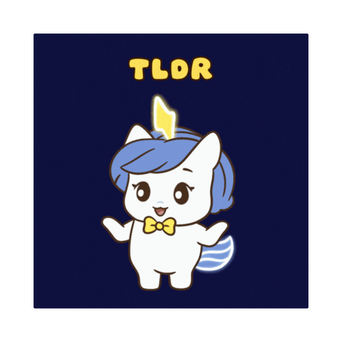 Too Long Didnt Read Sticker by Brave Unicorn