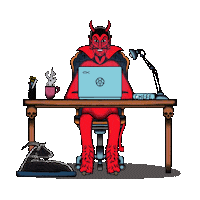 Darkside Working Sticker by DarkSide® Books