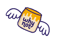 SomosWhyNot angel spread cinnamon banano Sticker