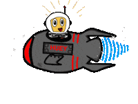 Spaceship Huey Sticker by STEME Youth Career Development Program