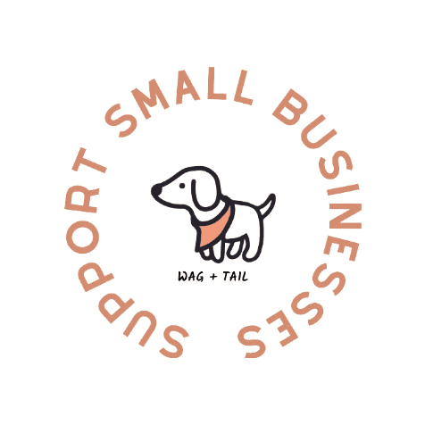 shopwagandtail giphygifmaker shop now small business shop local Sticker