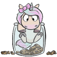Unicorn Eating Sticker by glitzerimkopf