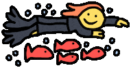 Cartoon Swimming Sticker by Ruppert Tellac