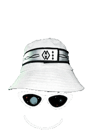 Corbinluxury smile hat heheh buckethat Sticker