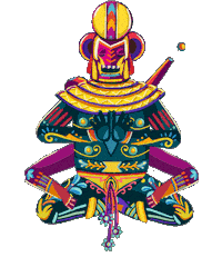 crankbunny trippy thinking superhero meditation Sticker