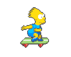 The Simpsons Pixel Sticker by hAyDiRoKeT