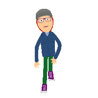 Walking Gif Artist Sticker