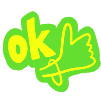 Neon Thumbs Up Sticker