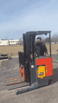 boomandbucket up raise the roof forklift to the sky GIF