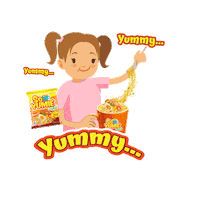 Noodles Eat Sticker by Wings Corporation