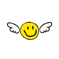 BucketAgency smiley wings bucket wom Sticker
