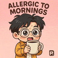 Cant Wake Up Coffee Time GIF by Persona