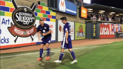 loucityfc giphyupload reaction soccer celebration GIF