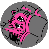 Lonely Cat Sticker by Supernovice