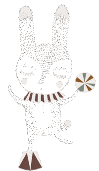 byLilleVilde rabbit circus cirkus lillevilde Sticker