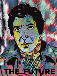 Leonard Cohen Pain GIF by PEEKASSO
