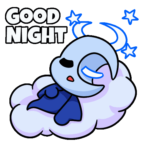 Sleepy Good Night Sticker by Christophers Genie
