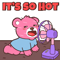 Sweating Teddy Bear Sticker by BEARISH