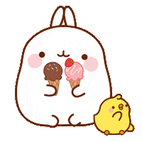 Hungry Chocolate Sticker by Molang