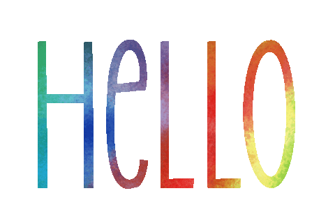 Rainbow Hello Sticker