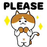 Cat Please Sticker by 궁디팡팡 캣페스타