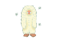 Dinosaur_Fairy snow cold freezing yeti Sticker