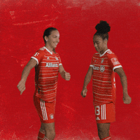 Happy Champions League GIF by FC Bayern Women