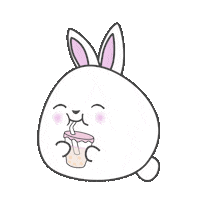 Happy Cafe Sticker by Rainbow Rabbits